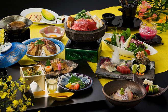 写真：会席料理一例
